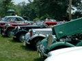 Vintage Brittish cars on display at Museum.