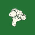 Vintage broccoli art