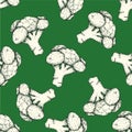 Vintage broccoli pattern