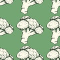 Vintage broccoli pattern