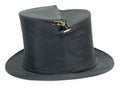 Vintage broken black top hat Royalty Free Stock Photo