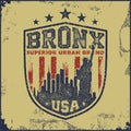 Vintage bronx typography t-shirt graphics