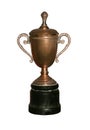 Vintage bronze cup with path Royalty Free Stock Photo