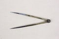 vintage bronze dividers calipers nautical navigation chart tool Royalty Free Stock Photo