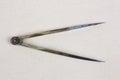 vintage bronze dividers calipers nautical navigation chart tool Royalty Free Stock Photo