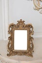 Vintage bronze metal frame