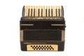 Vintage brown 1930s accordion isolated