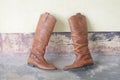 Leather boots,knee-high boots,leather, bohemaiam boots,bohemian,cowboy,cowgirl,leather shoe,woman boots,brown boots