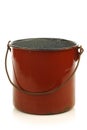 Vintage brown enamel cooking pot Royalty Free Stock Photo