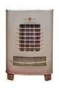 Vintage brown gas heater isolated on white Royalty Free Stock Photo