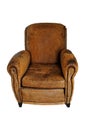 Vintage Brown leather chair Royalty Free Stock Photo