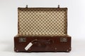 Old suitcase with label Royalty Free Stock Photo