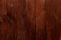 Vintage brown wood background texture with knots and nail holes. Old painted wood wall. Wooden dark horizontal boards Royalty Free Stock Photo