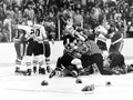 Vintage Bruins - Islanders Fight. Royalty Free Stock Photo