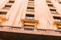 Vintage Building Architecture Windows Closeup Urban