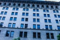 Vintage Building Architecture Windows Facade Sign Royalty Free Stock Photo