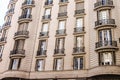 Vintage Building Facade Architecture Windows Outside Royalty Free Stock Photo