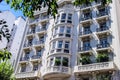 Vintage Building Facade Architecture Windows Outside Royalty Free Stock Photo