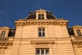 Vintage building red brick office downtown old city Royalty Free Stock Photo