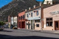 Vintage buildings along street in Bisbee Arizona