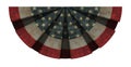 Vintage bunting American flag concept isolated with white background