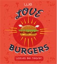 Vintage Burgers poster design