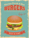 Vintage Burgers poster