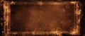 Vintage burnt paper texture with aged border frame Royalty Free Stock Photo