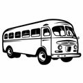 Vintage Bus Clip Art With Elegant Art Deco Sensibilities