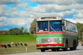 Vintage bus on Country side