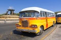 Vintage buses parked in Malta
