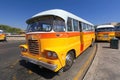 Vintage buses parked in Malta