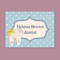 Vintage business card for dentist