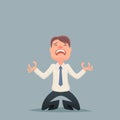 Vintage Businessman Despair Suffer Grief Character Royalty Free Stock Photo