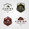 Vintage cabins logo collections vector illustration Royalty Free Stock Photo