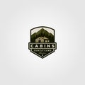 Vintage cabins logo vector illustration design