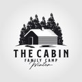 vintage cabins vector logo illustration design