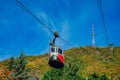 Vintage cable car. Cableway to the top of Mount Beshtau, Caucasian Mineral Waters. One of the sights of Pyatigorsk