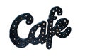 Vintage cafe - sign of coffee shop Royalty Free Stock Photo