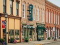 Vintage cafe sign on Route 66, in Atlanta, Illinois Royalty Free Stock Photo