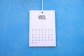 Vintage calendar 2018 handmade hang on the wall Royalty Free Stock Photo