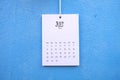 Vintage calendar 2018 handmade hang on the wall Royalty Free Stock Photo