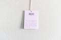 Vintage calendar 2018 handmade hang on the wall