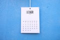 Vintage calendar 2018 handmade hang on the wall Royalty Free Stock Photo