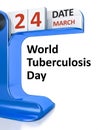 Vintage calendar World Tuberculosis Day