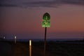 Vintage california 1 road sign at night