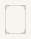 Vintage calligraphic frame. Black and white vector border of the invitation, diploma, certificate, postcard Royalty Free Stock Photo