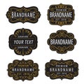 Vintage calligraphic frames collection. Royalty Free Stock Photo