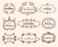 Vintage calligraphic frames Royalty Free Stock Photo