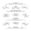 Vintage calligraphic ornate decoration elements Royalty Free Stock Photo